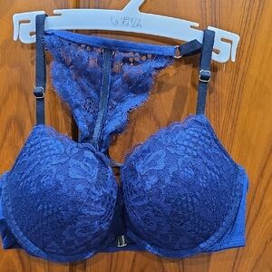 La Senza Midnight Purple Lace Bra